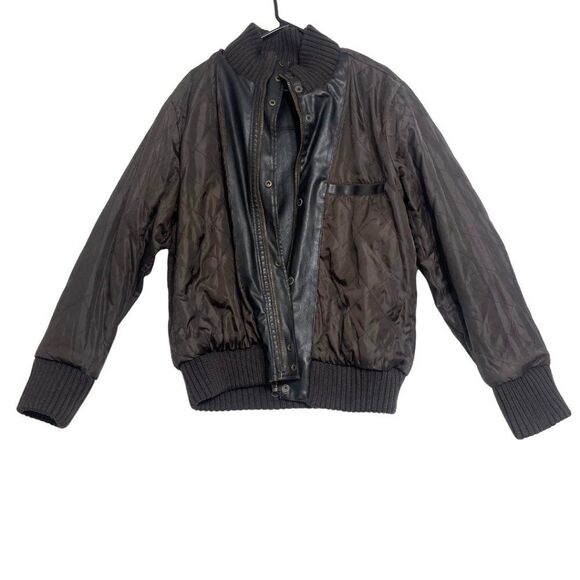 Dakota | Vintage Men's Brown Zip and Button Jacket with Pockets Size Large. - Picture 9 of 16